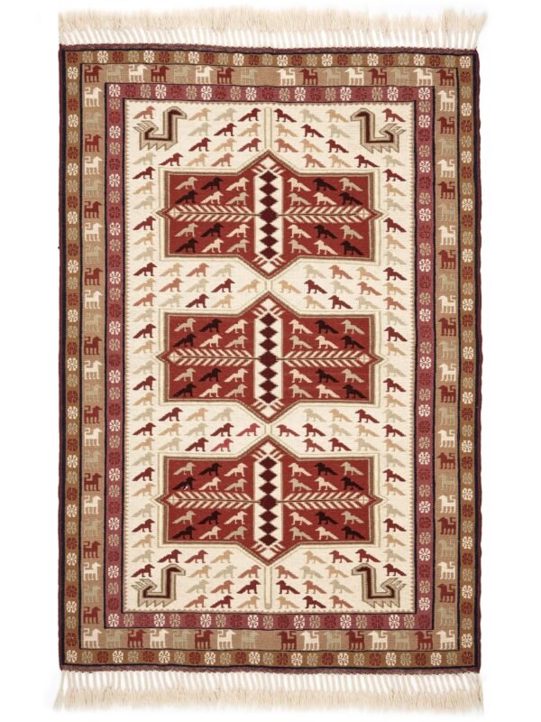 Öğretmenler Halı El Dokuma Derin Sumak Kilim ÖADS758