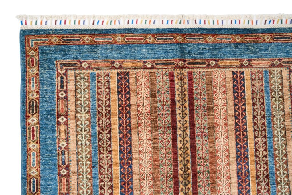 El Dokuma Şal Mavi Yün ÖÇİS1075 - Görsel 7